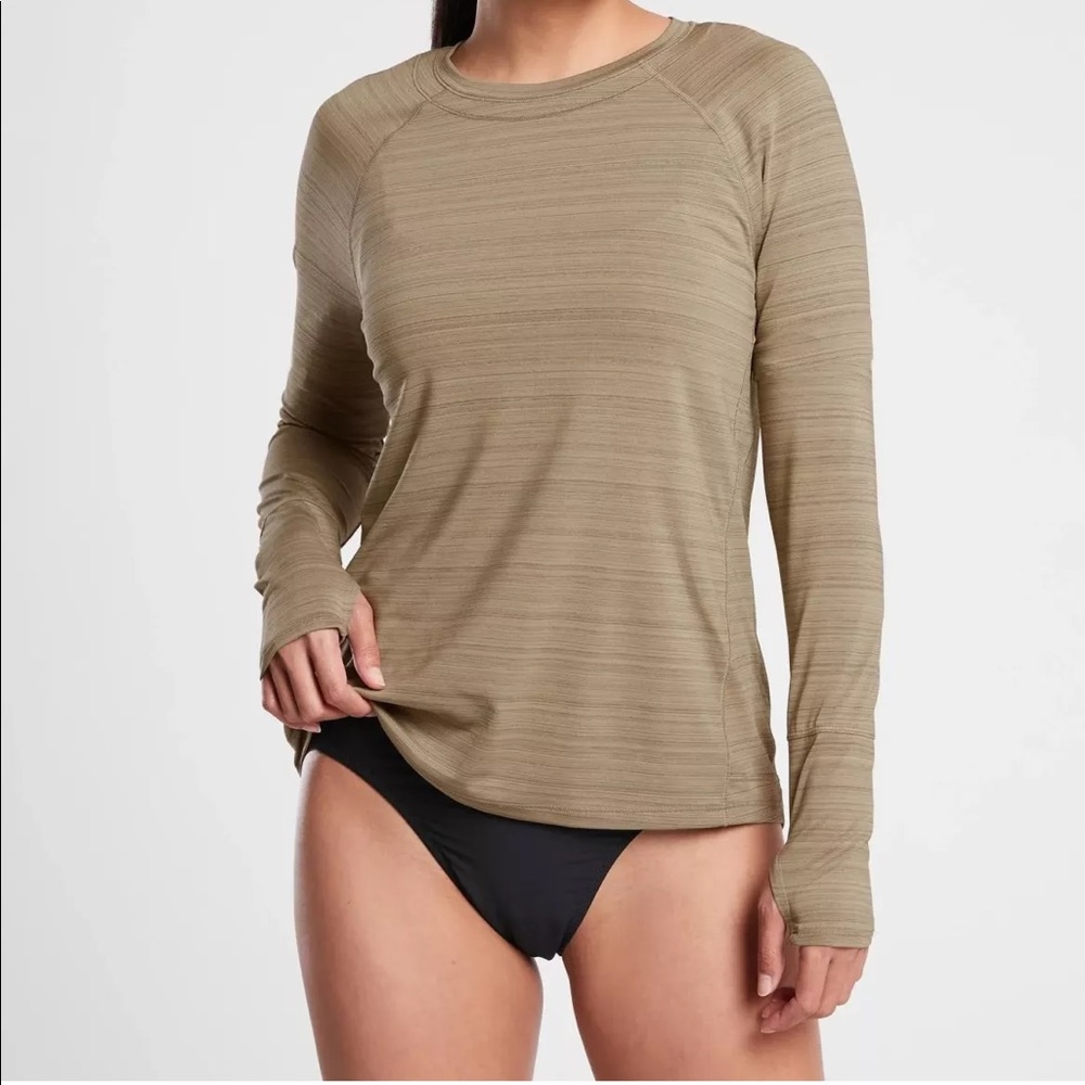 {ATHLETA} NWT Pacifica Illume Relaxed Swim Top -    Full UPF Sun Protection